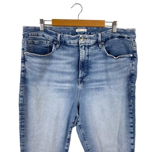 Good American Good Legs High Rise Skinny Stretch Jeans Indigo GL873T Size 20 - Picture 2 of 15
